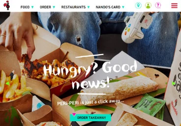 Nando's homepage