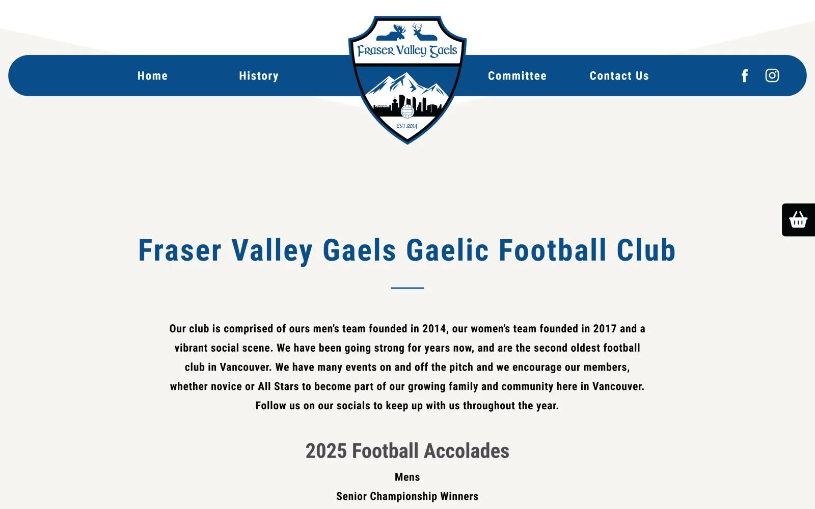 Fraser Valley Gaels homepage