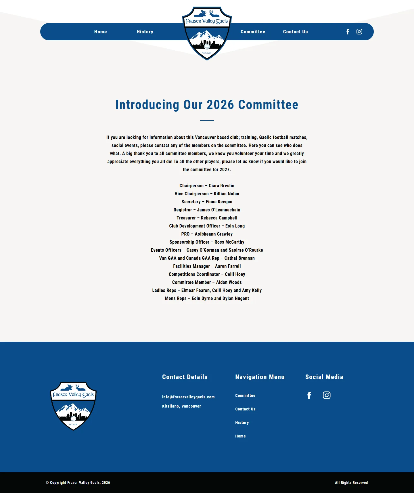 The Fraser Valley Committee page