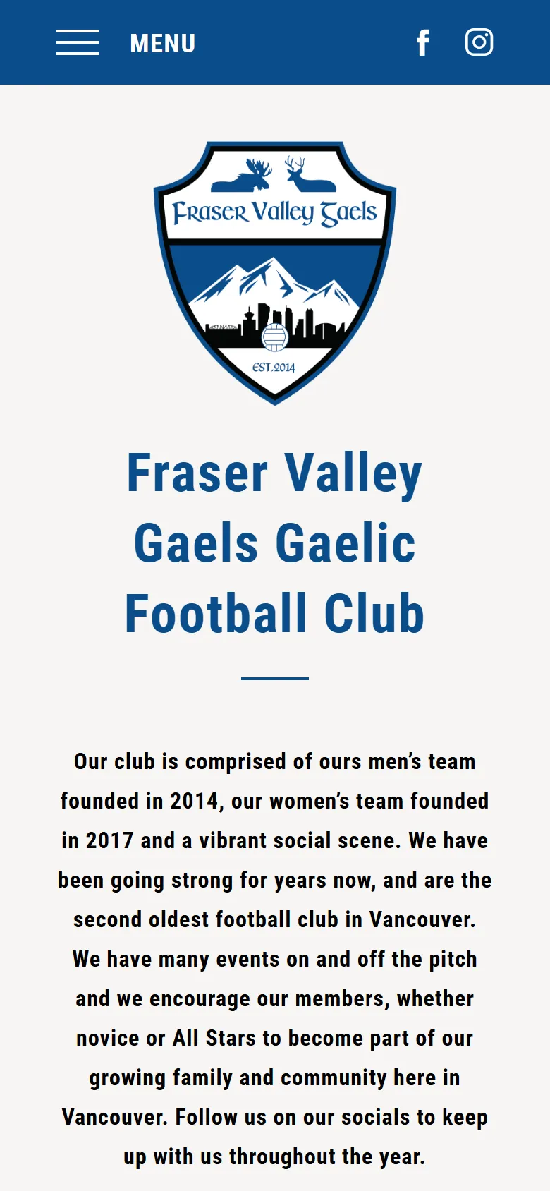 The Fraser Valley home page on a phone