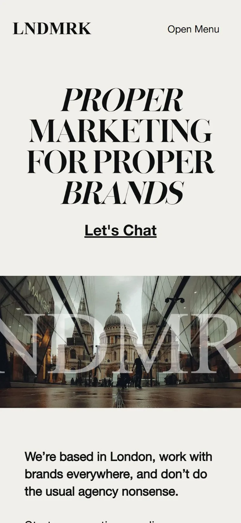 LNDMRK mobile site